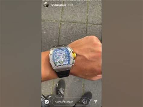 Farid Bangs Statement zu seiner Richard Mille (Instagram Story 